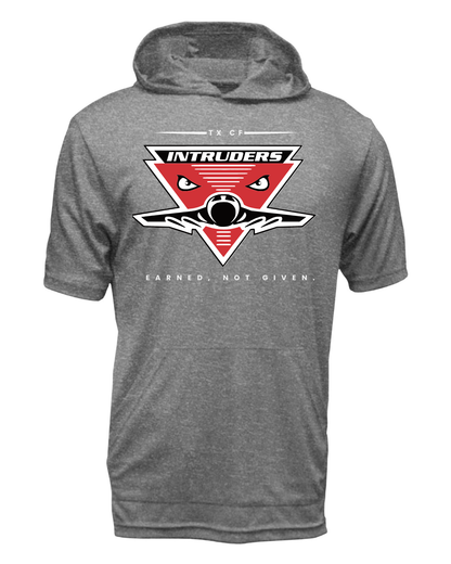 Intruders Plane Drifit Short Sleeve Hooded Shirt