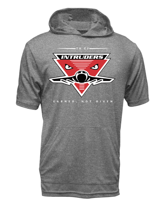 Intruders Plane Drifit Short Sleeve Hooded Shirt
