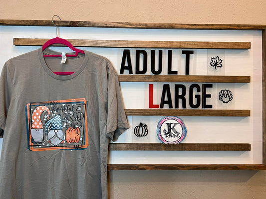 Gnome I am Thankful and Blessed Adult Large