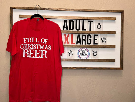Full of Christmas Beer Adult X-Large