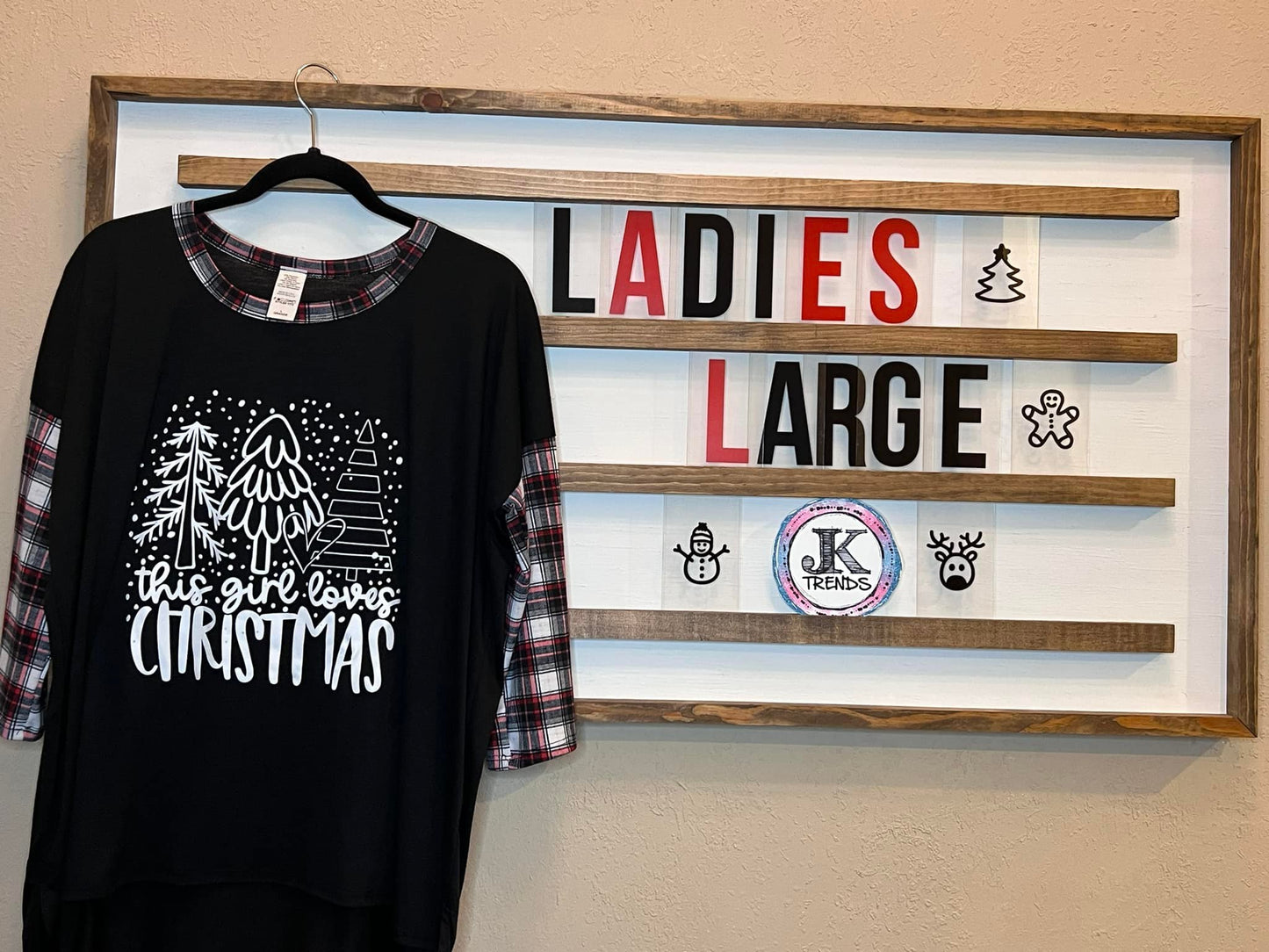 This Girl Loves Christmas Ladies Large