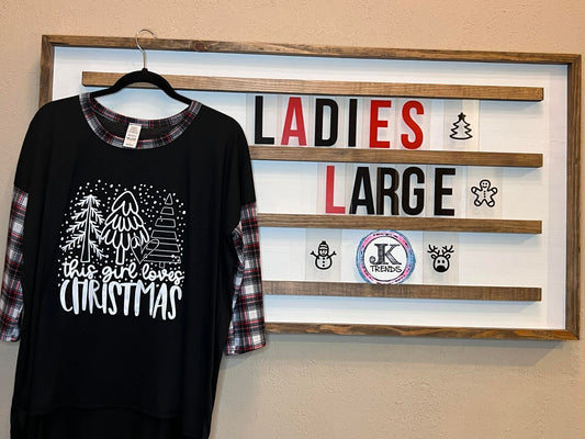 This Girl Loves Christmas Ladies Large