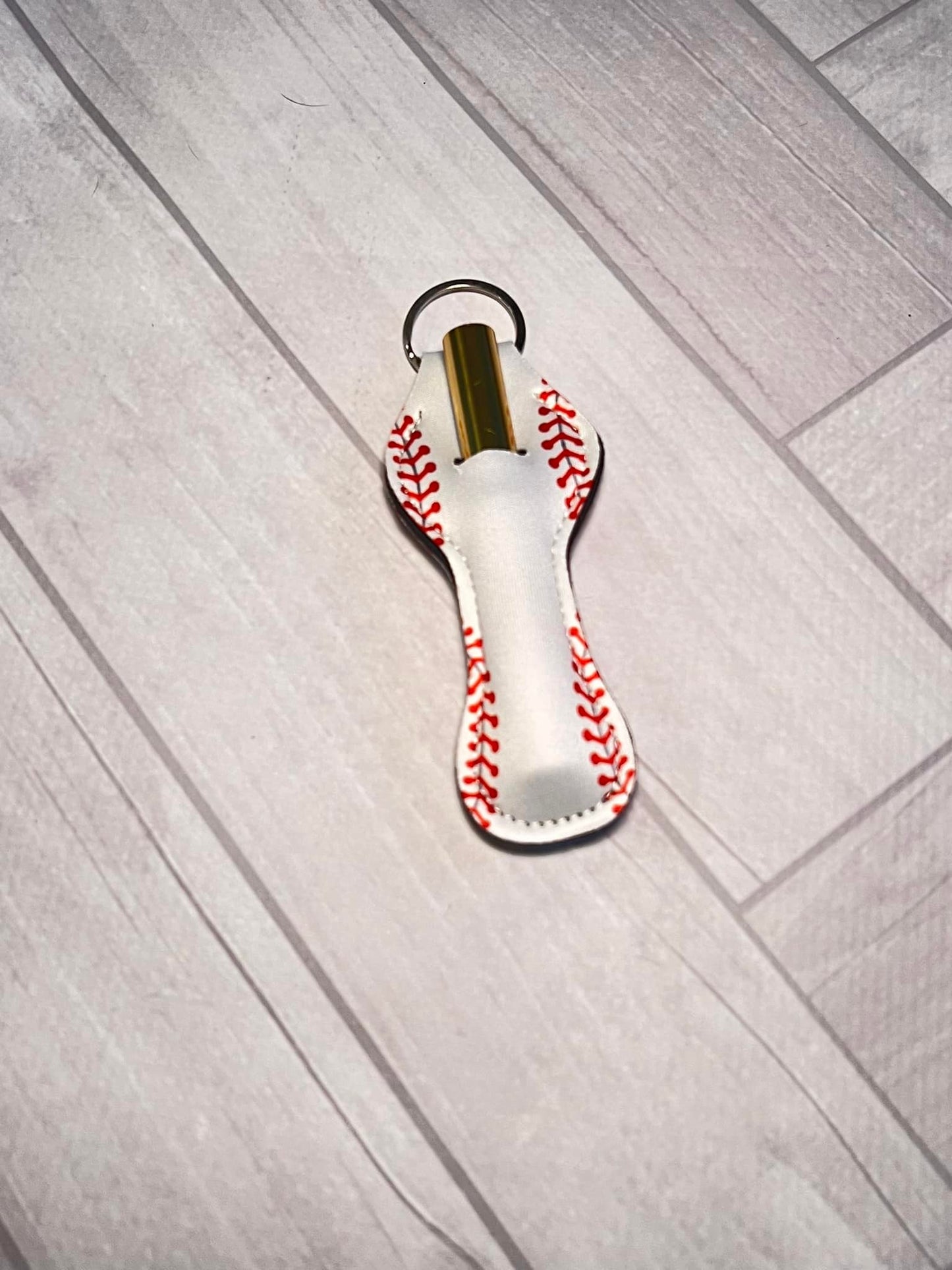 Baseball Lip-gloss Keychain