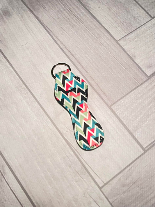 Chevron Lip-gloss Keychain