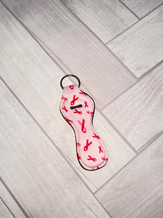 Breast Cancer Lip-gloss Keychain