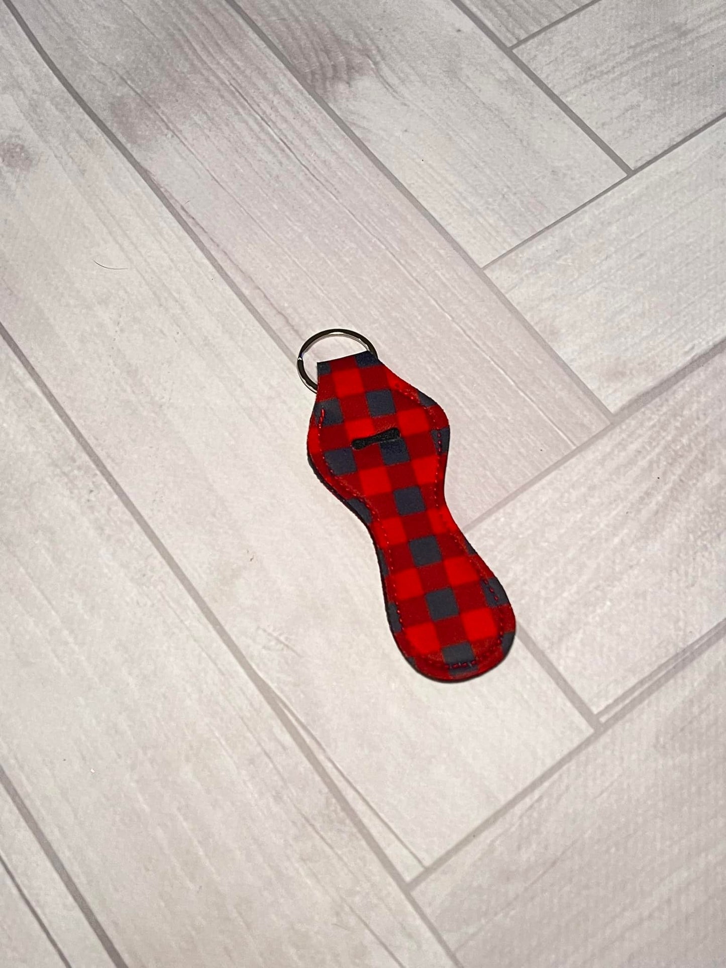 Christmas Plaid Lip-gloss Keychain