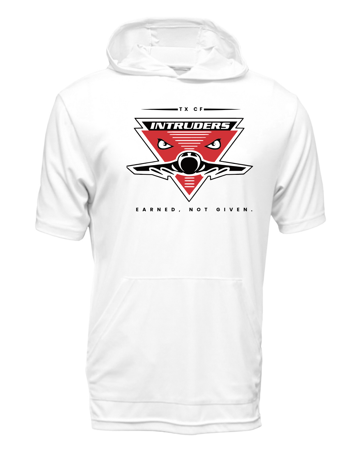 Intruders Plane Drifit Short Sleeve Hooded Shirt