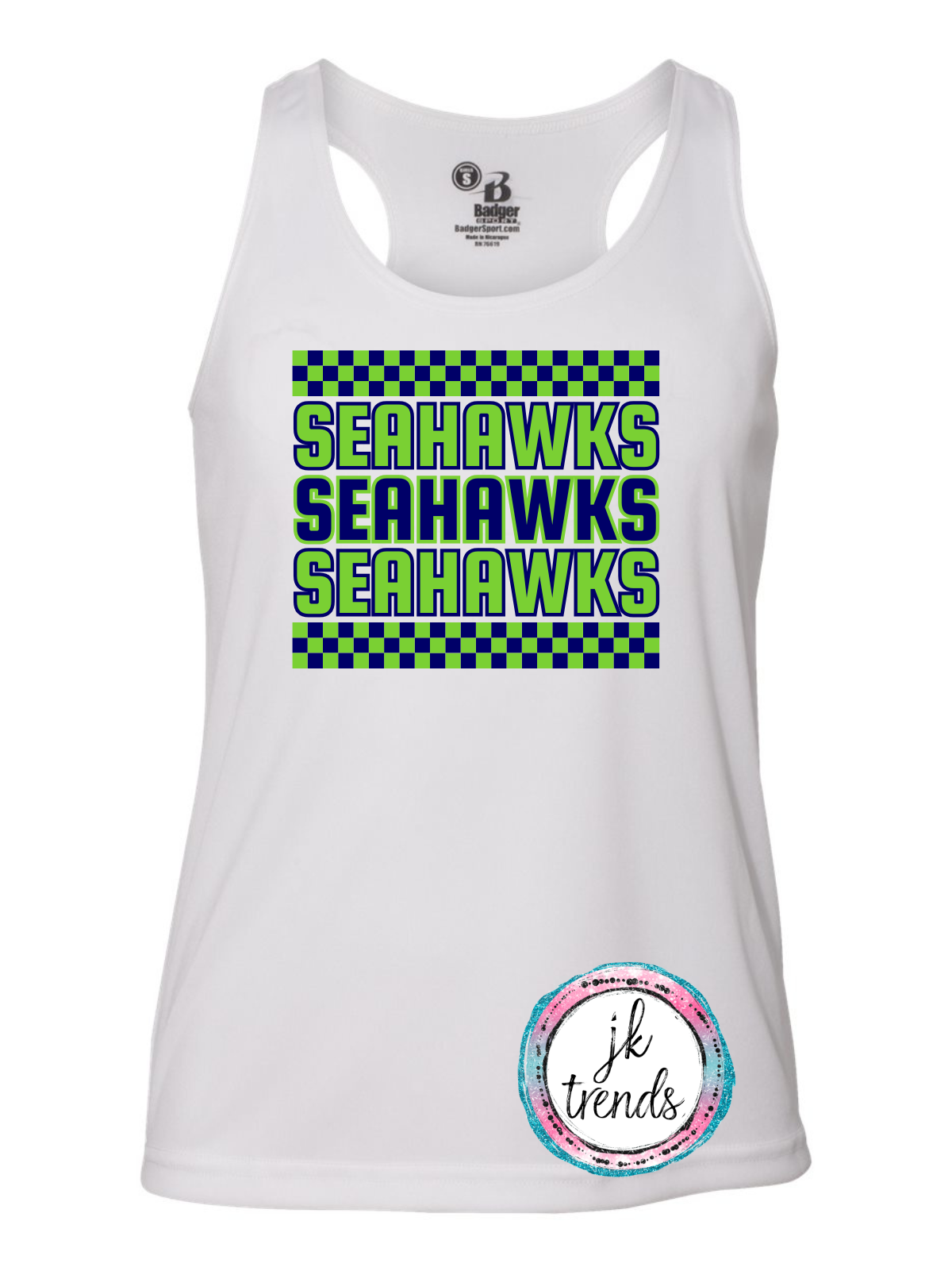 Seahawks Football Checker Tank