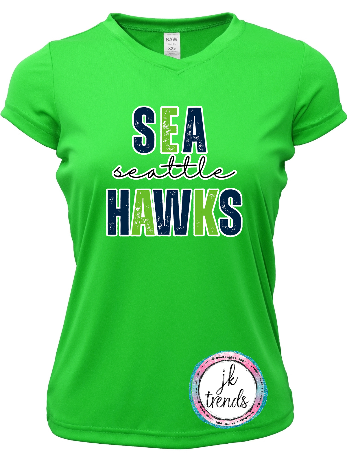Seahawks Football Stacked Drifit Short Sleeve