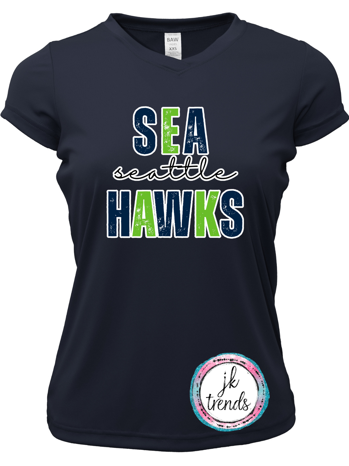 Seahawks Football Stacked Drifit Short Sleeve
