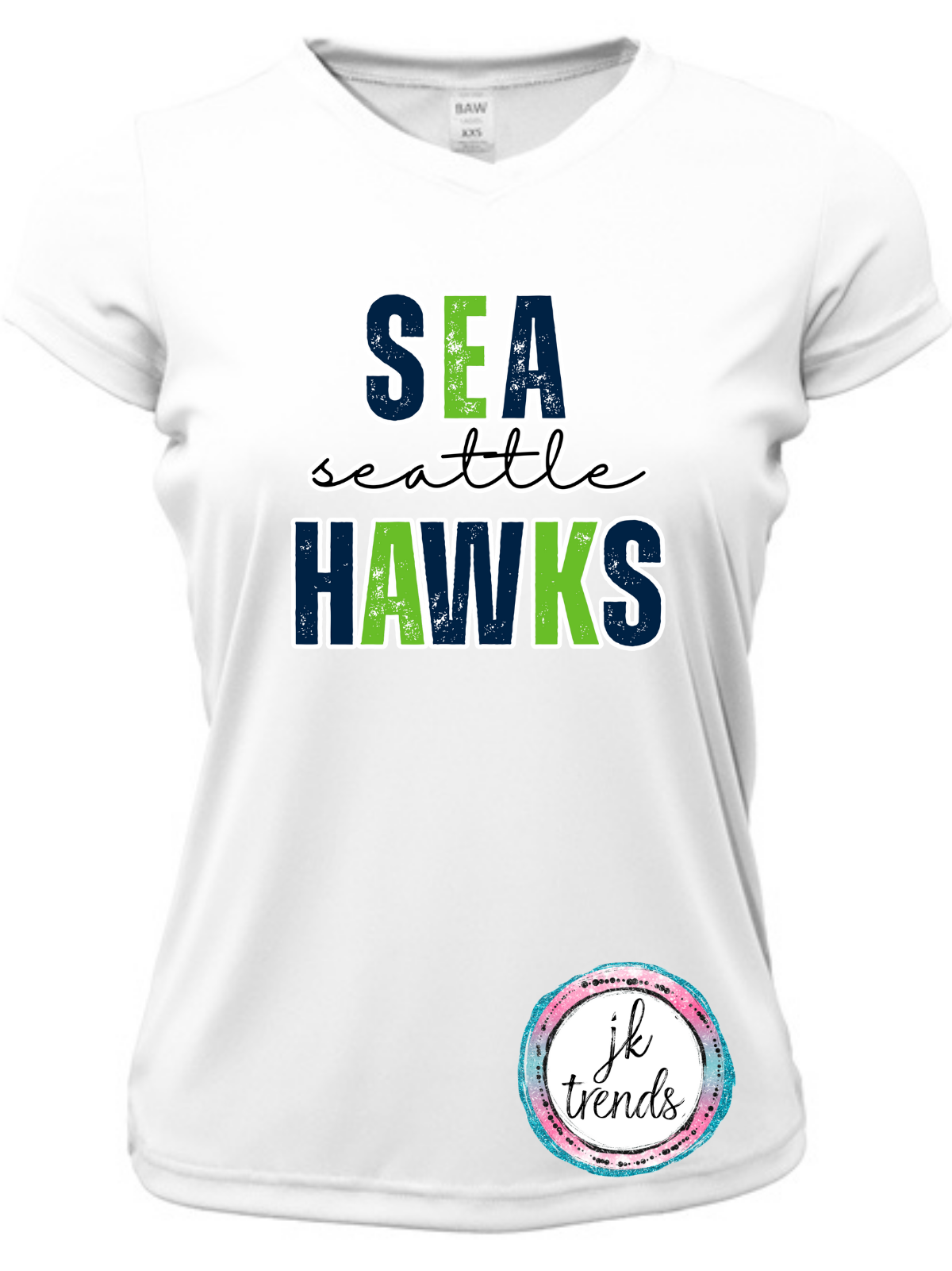 Seahawks Football Stacked Drifit Short Sleeve