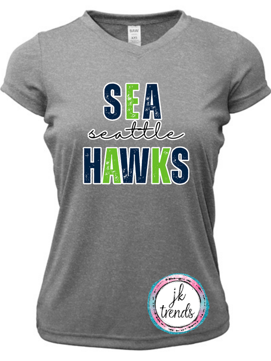 Seahawks Football Stacked Drifit Short Sleeve