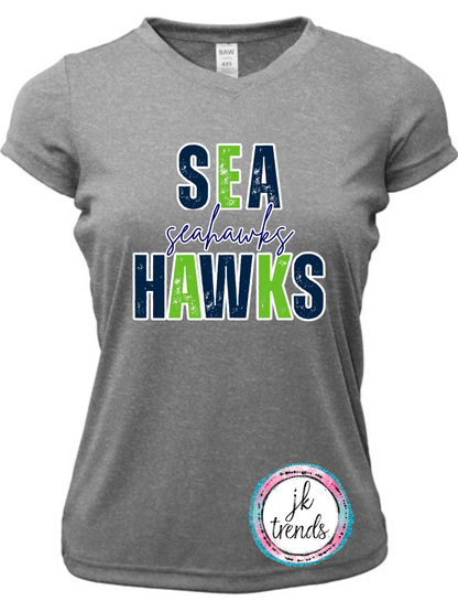 Seahawks Football Stacked Drifit Short Sleeve