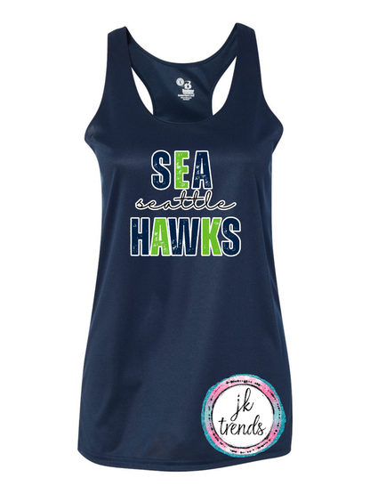Seahawks Football Stacked Tank