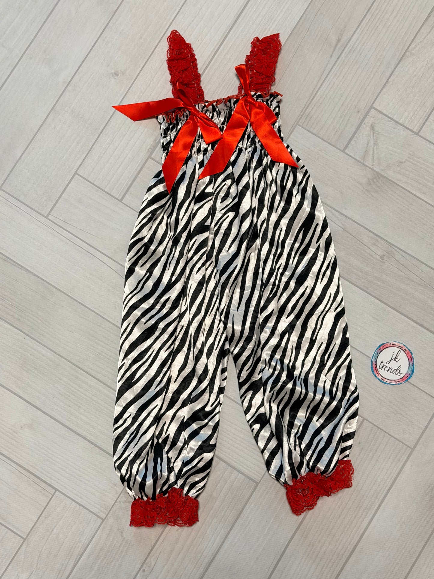 Zebra Lace Petti Romper