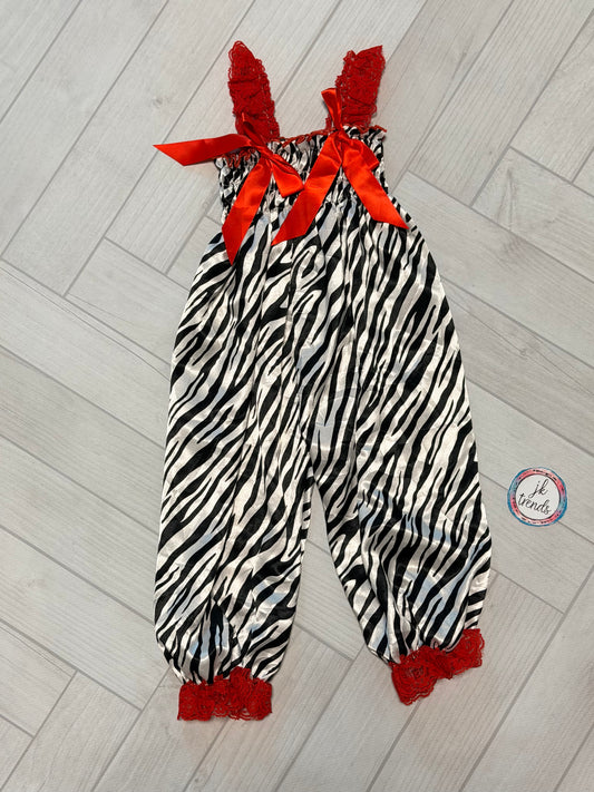 Zebra Lace Petti Romper