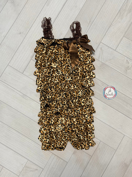 Leopard Lace Petti Romper