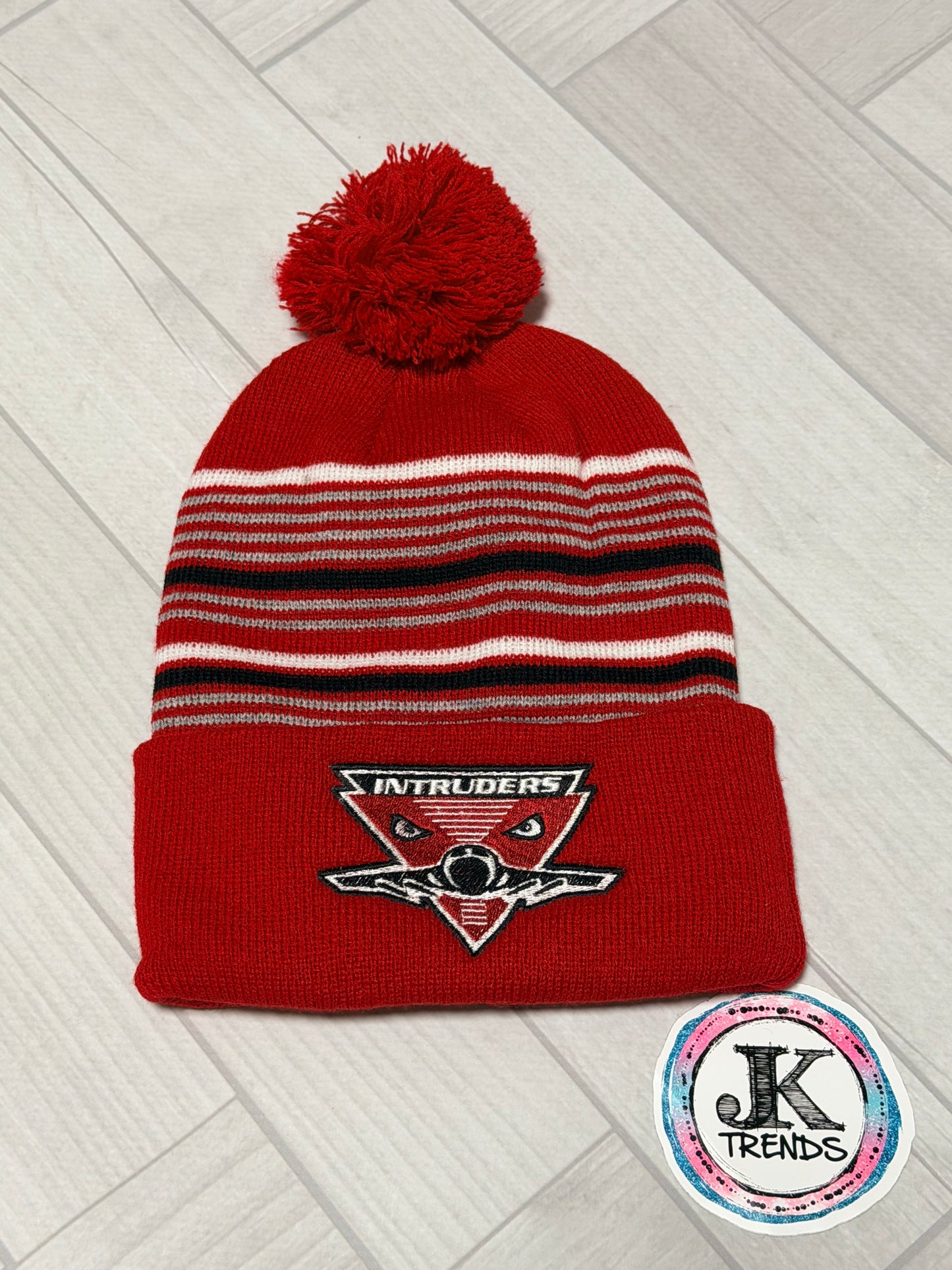 Intruders Plane Beanie with Pom Pom