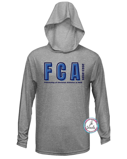 FCA Outlined long sleeve dri-fit hood shirt