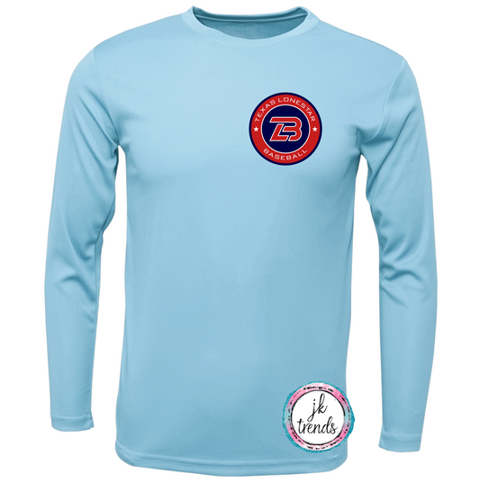 Texas Lonestar Baseball Circle Drifit Long Sleeve Crew