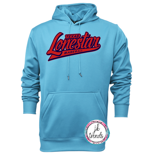 Texas Lonestar Baseball Script Performance Hoodie