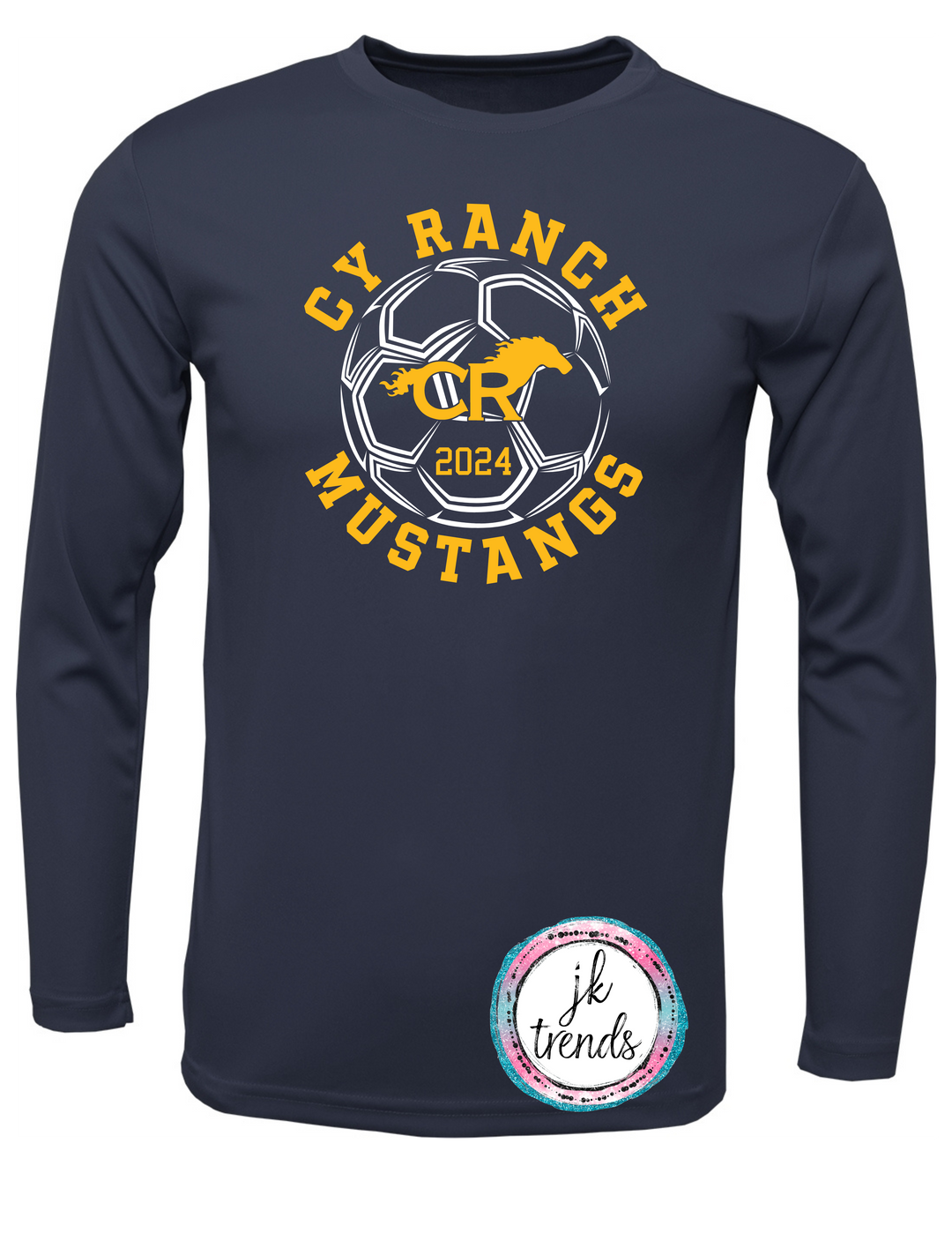 Cy Ranch Soccer 2024 Soccer Ball Mascot Dri Fit Long-sleeved