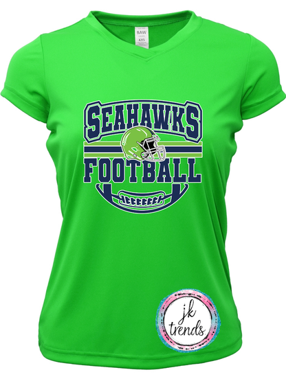 Seahawks Football Helmet Drifit Short Sleeve