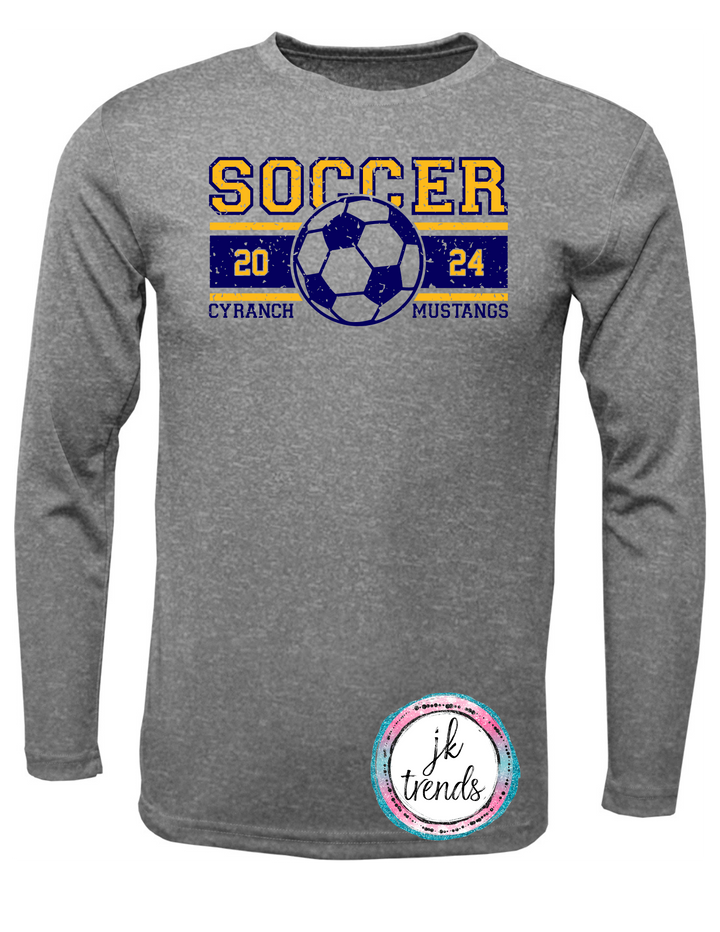 Cy Ranch Distressed Soccer 2024 Dri Fit Long-sleeved