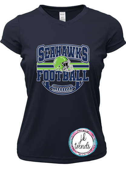 Seahawks Football Helmet Drifit Short Sleeve