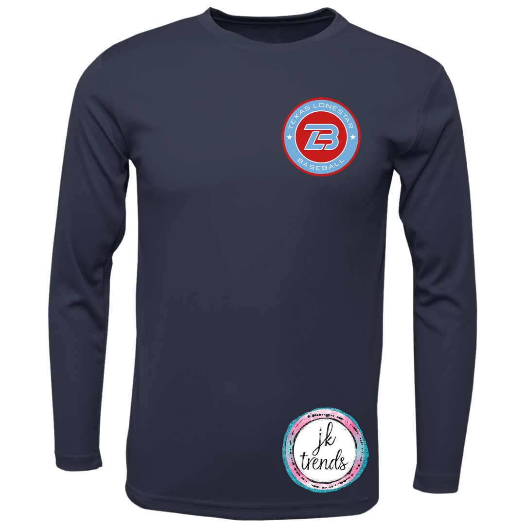 Texas Lonestar Baseball Circle Drifit Long Sleeve Crew