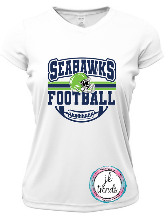 Seahawks Football Helmet Drifit Short Sleeve