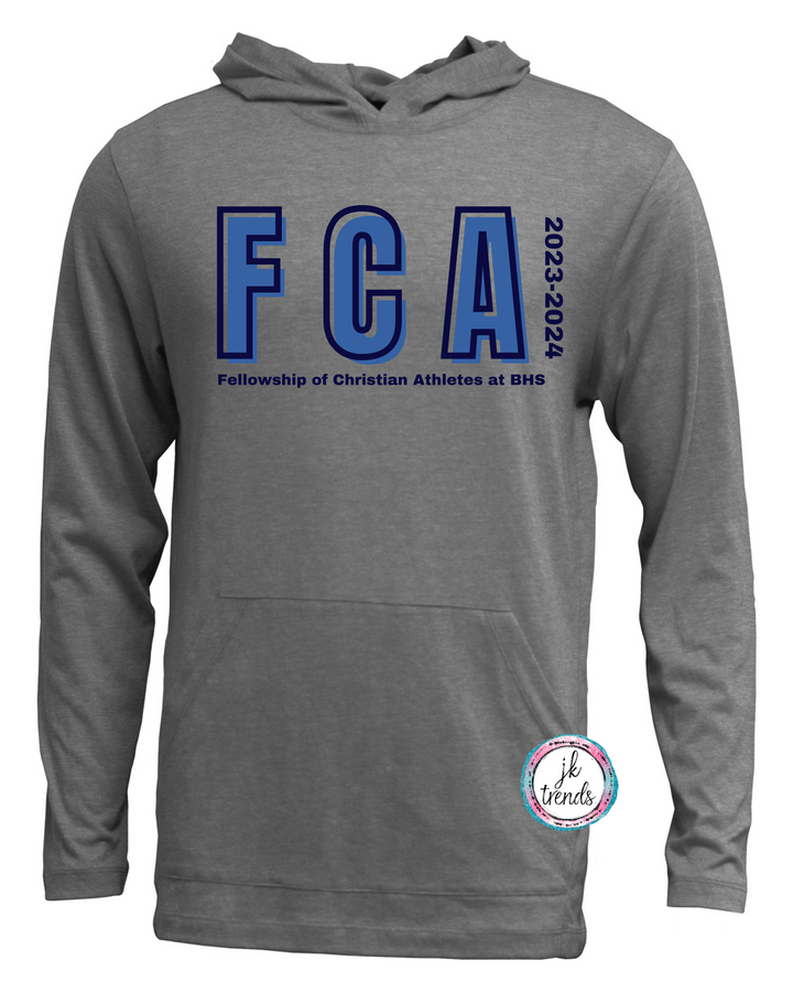 FCA Outlined Cotton Long Sleeve Hooded Shirt