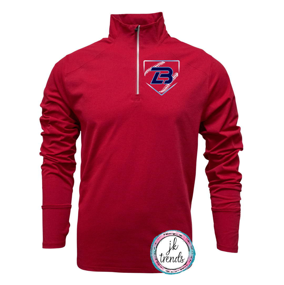 Lonestar TLB Baseball Home Plate Mens Quarter Zip