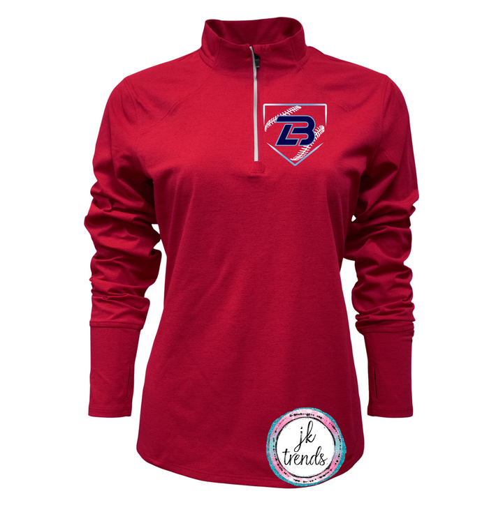 Lonestar TLB Baseball Home Plate Ladies Quarter Zip