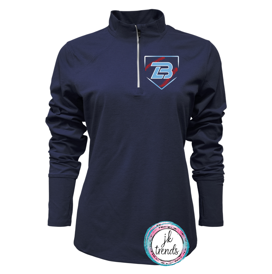 Lonestar TLB Baseball Home Plate Ladies Quarter Zip