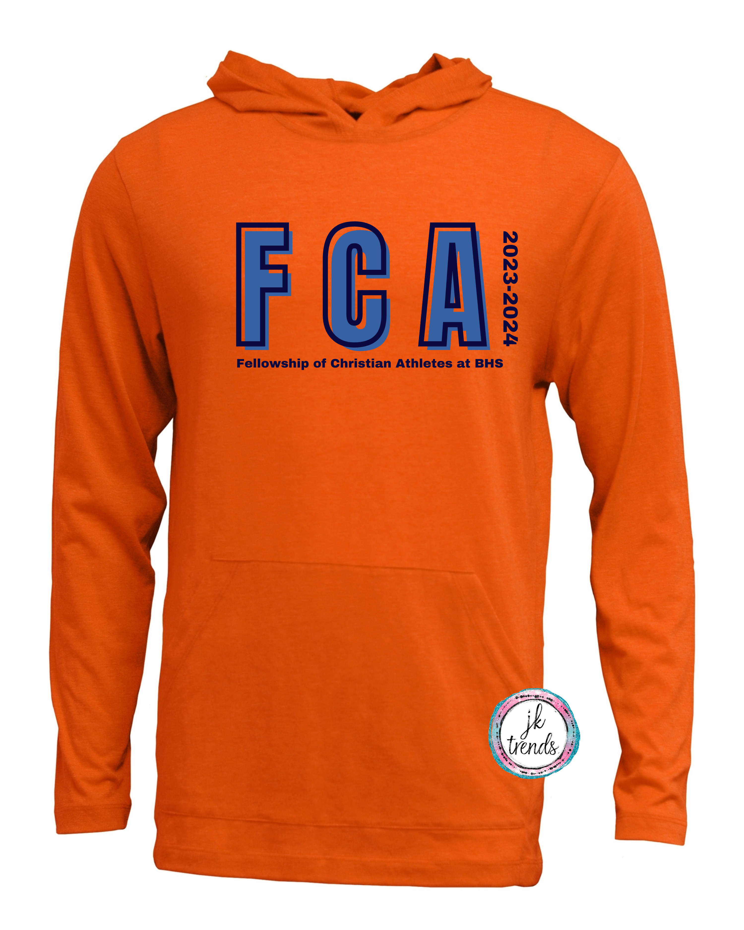 FCA Outlined Cotton Long Sleeve Hooded Shirt
