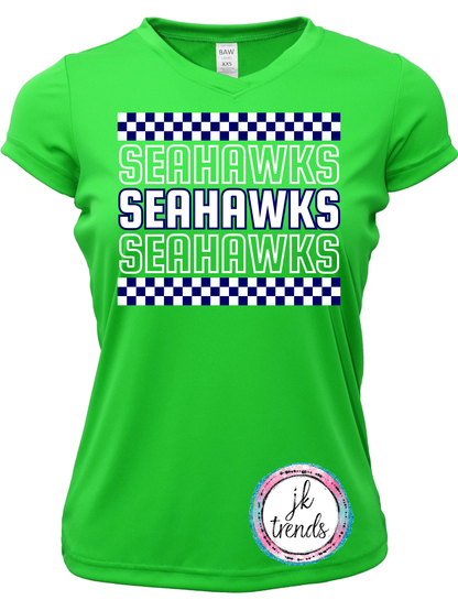 Seahawks Football Checker Drifit Shirt