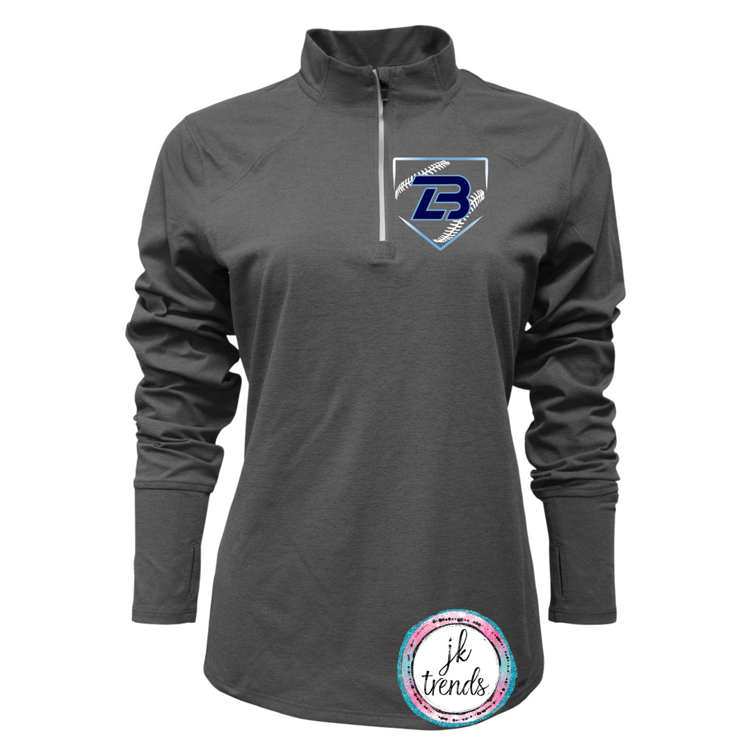 Lonestar TLB Baseball Home Plate Ladies Quarter Zip