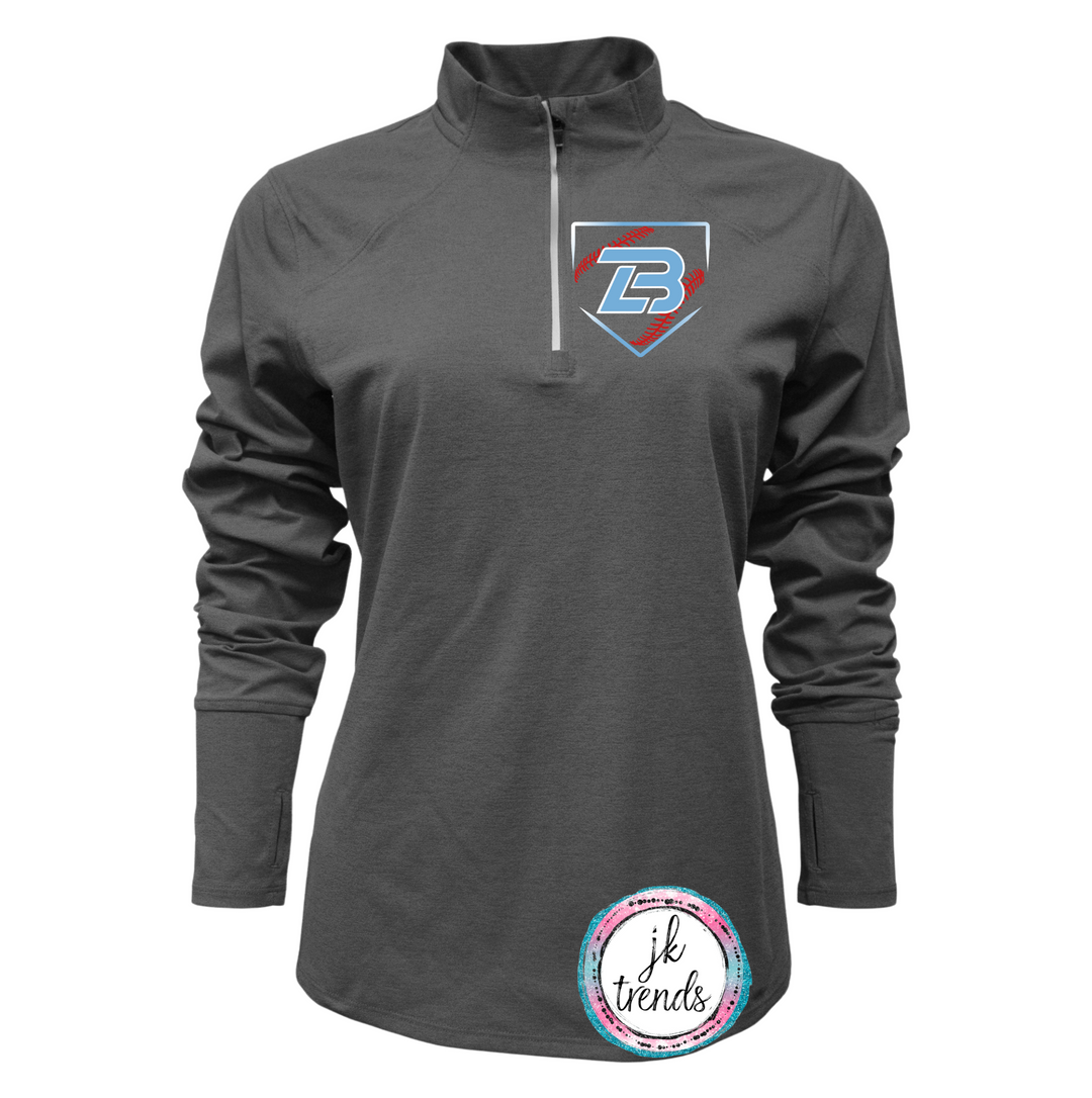 Lonestar TLB Baseball Home Plate Ladies Quarter Zip