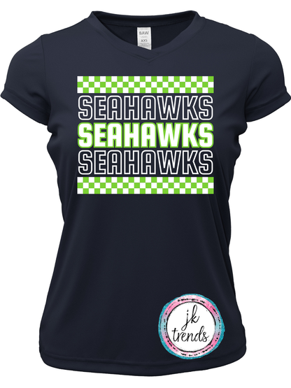 Seahawks Football Checker Drifit Shirt