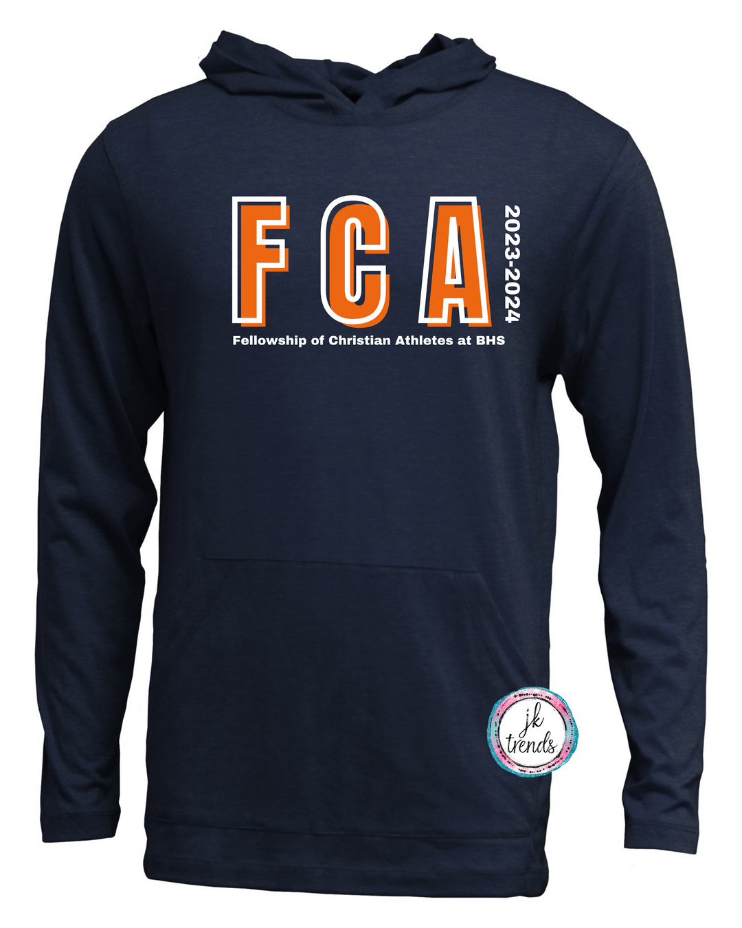 FCA Outlined Cotton Long Sleeve Hooded Shirt