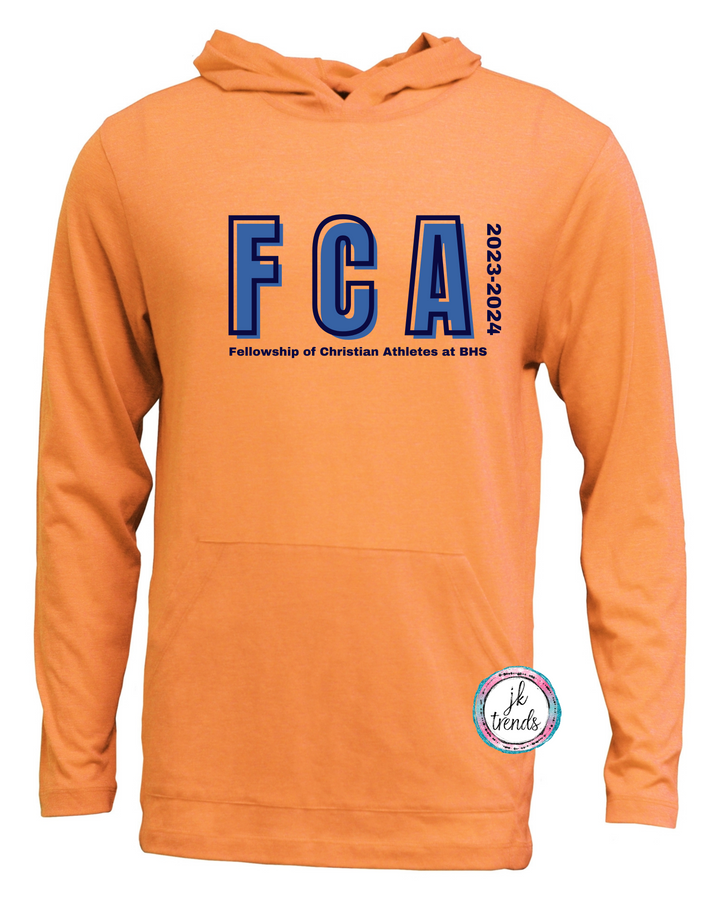 FCA Outlined Cotton Long Sleeve Hooded Shirt