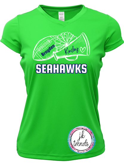Seahawks Football Football & Cheer Drifit Short Sleeve