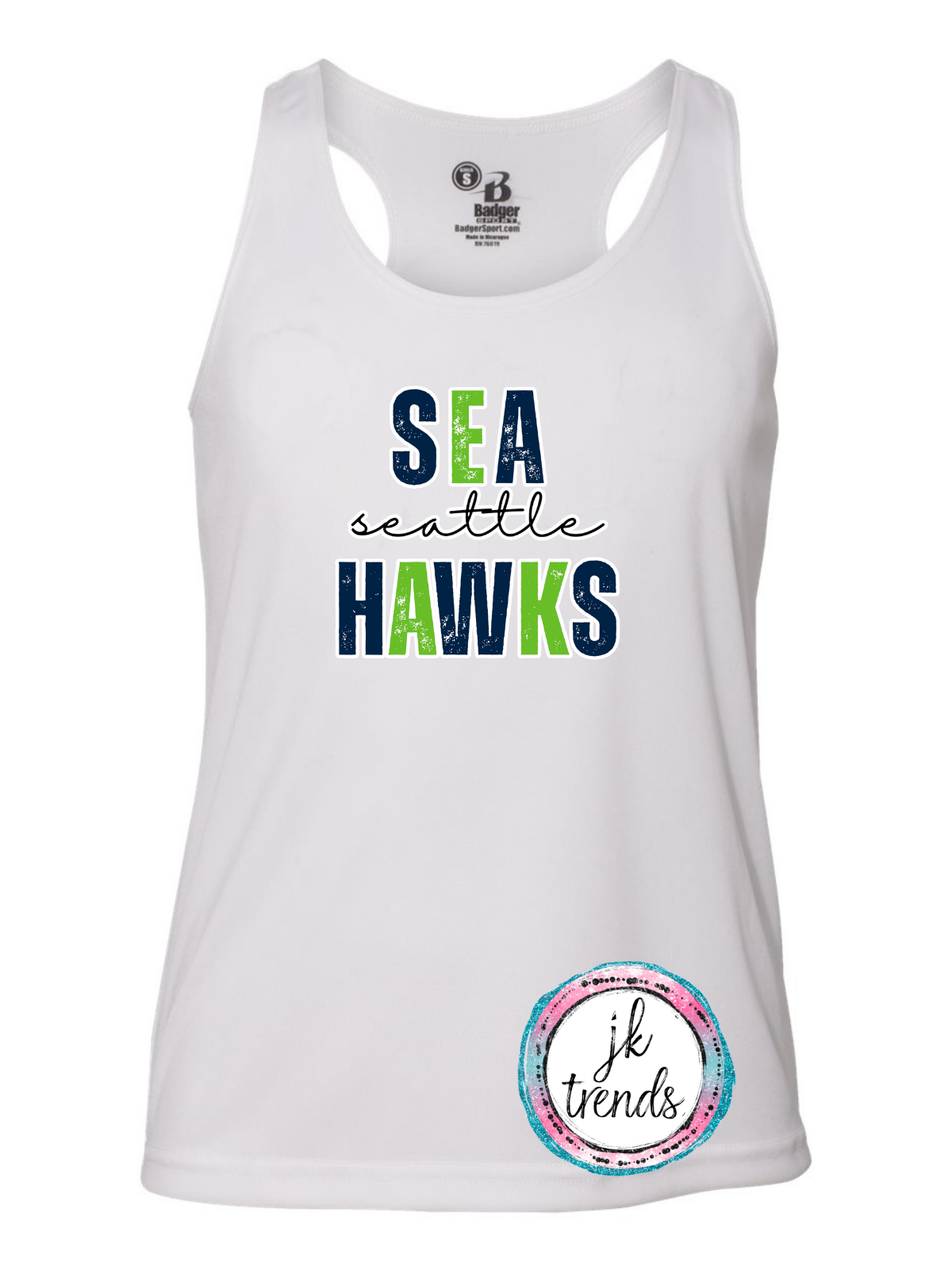 Seahawks Football Stacked Tank
