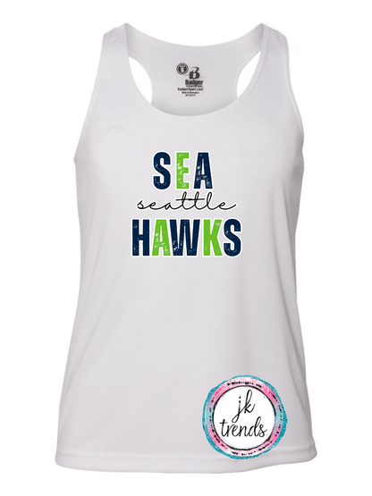 Seahawks Football Stacked Tank