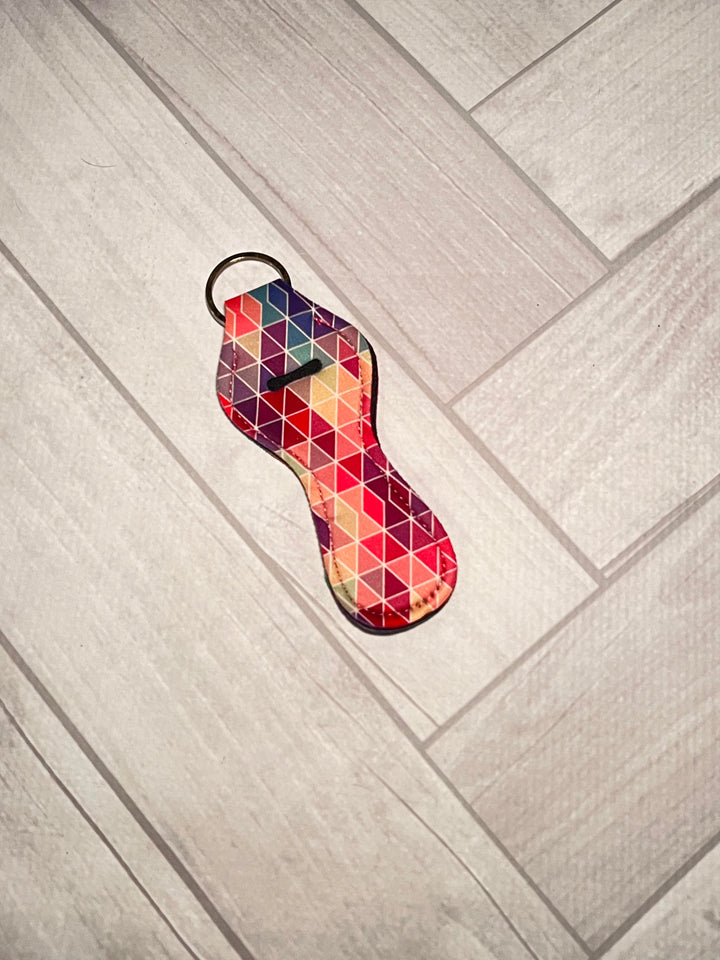 Neoprene Chapstick / Lip Gloss Key Chain