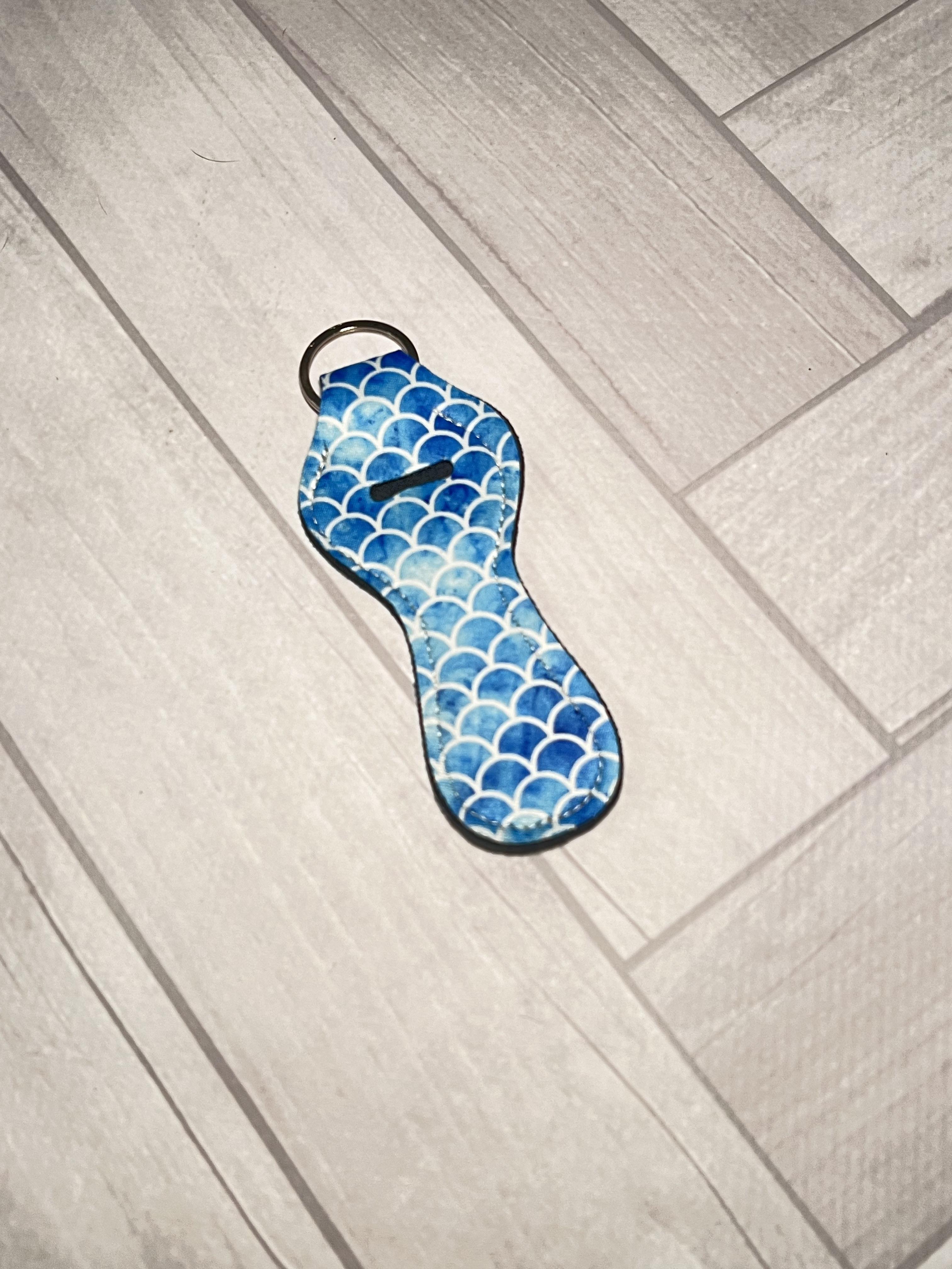 Neoprene Chapstick / Lip Gloss Key Chain