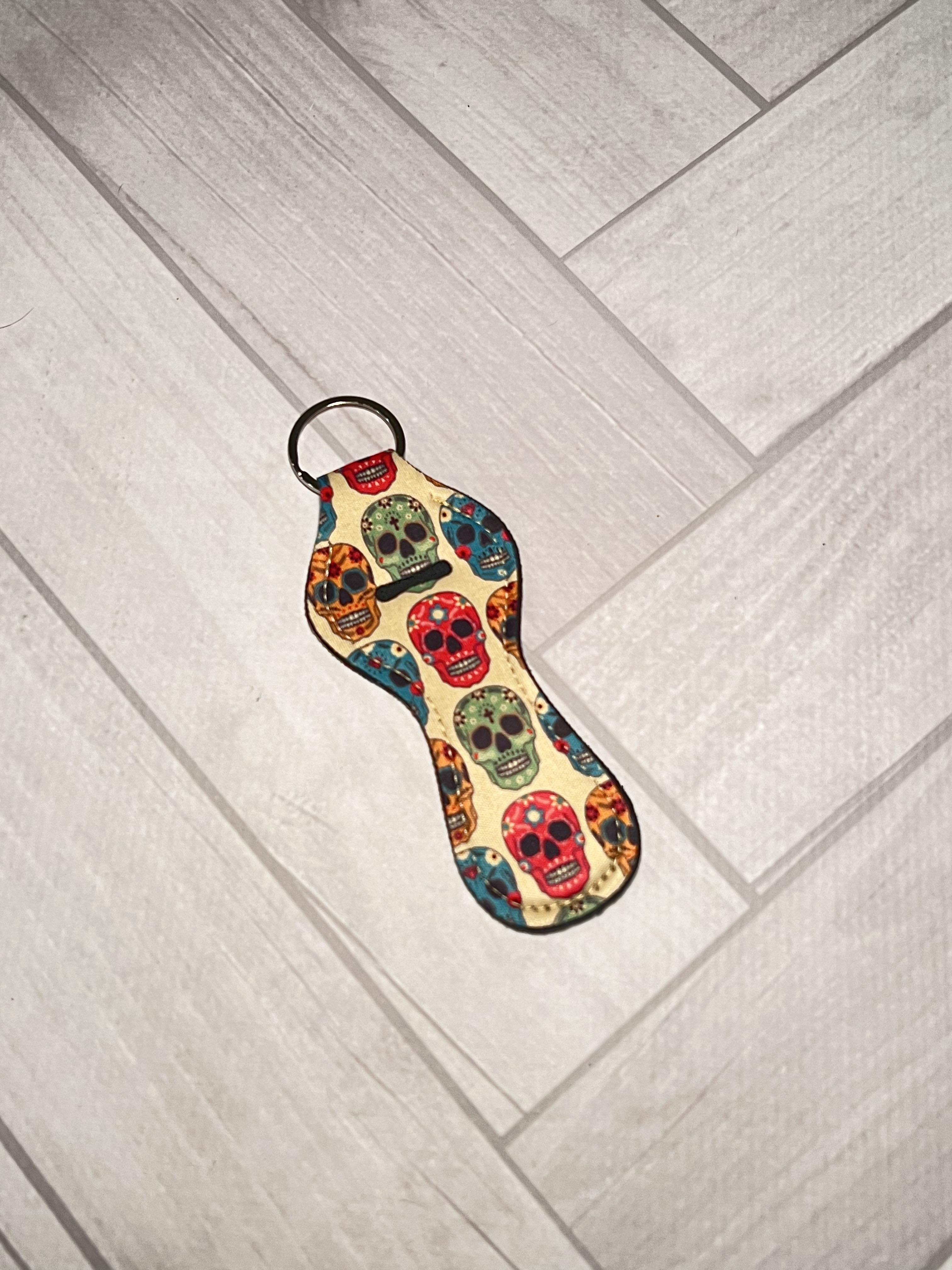 Neoprene Chapstick / Lip Gloss Key Chain