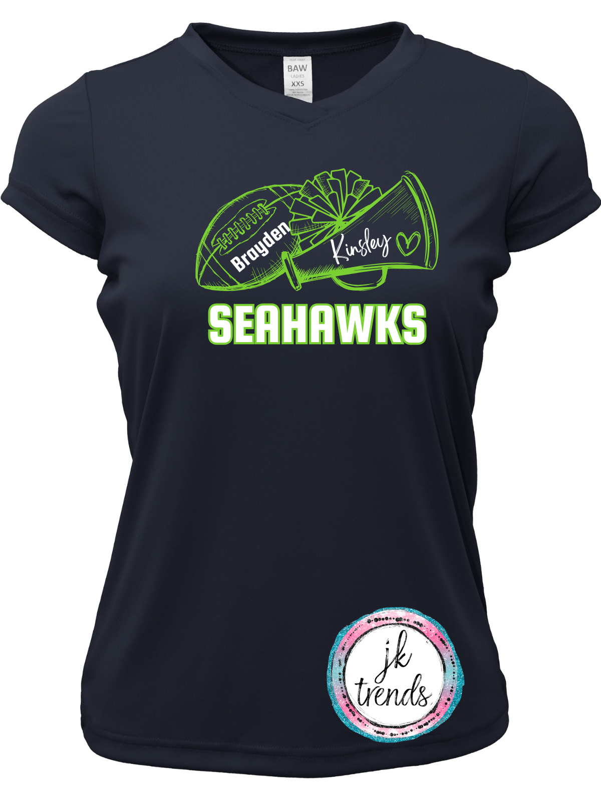 Seahawks Football Football & Cheer Drifit Short Sleeve