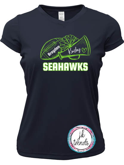 Seahawks Football Football & Cheer Drifit Short Sleeve